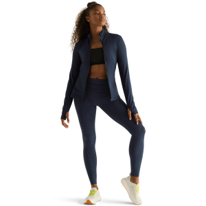 Women's Matte Zip-Up Jacket x Tights - Night Navy